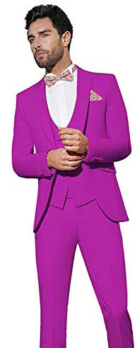 Slim Fit mäns Peak Lapel 3 delar bröllopsdräkter brudgum smoking