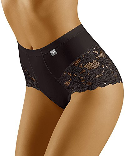 Wolbar Femmes Slip Dentelle WB406, Noir,XL