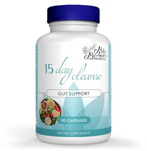 Mila Miamor 15 Day Cleanse - Gut and Colon Support - Advanced Gut Cleanse Detox for Women & Men with Senna, Cascara Sagrada & Psyllium Husk - Non-GMO - Made in USA - 30 Capsules