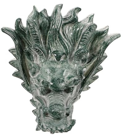 Ciieeo Fontana da Giardino in Resina con Ugello Fontana da Parete per Esterni A Forma di Drago per Giardino