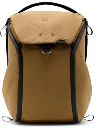 Peak Design Everyday Backpack 20L, Coyote, MagLatch Top, Dual Side Access, FlexFold Dividers, Fits 15 Laptop, For Camera Carry, Daily Commutes or Travel, Versatile Backpack for Men and Women