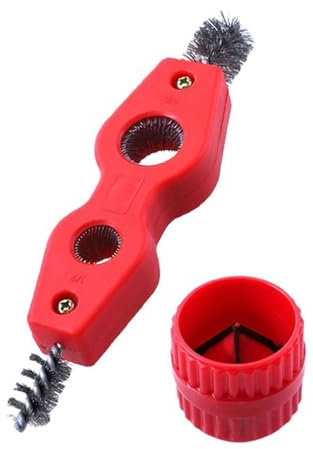 Herramienta de Desbarbado, Escariador Interior y Exterior, Escariador Tubos Cobre, 2 en 1 Tubos de Desbarbado, Desbarbado Cortadores de Tubería, Juego de Limpiador y Escariador de Tuberías, 2 Pieza