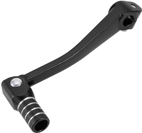 INFINAUTO Folding Motorcycle Gear Shifter Lever for Bosuer 125 Aluminum Alloy Pedal Shift Lever Arm Black Head with Silver Tone Ring
