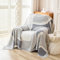 WEYOND Boho Chenille Couch Cover with Tassels, Bohemian Sofa Cover for 1 Cushion Couch, Armchair, Chair, 1 Seater (180 x 230 cm, Grey)