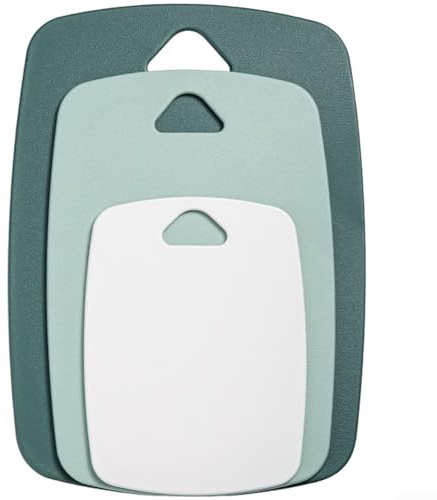 Uppsättning av dubbelsidiga skärbrädor för babymat, tjocka skärbrädor i plast med halkfritt greppmaterial som är lämpligt för köksanvändning (C)