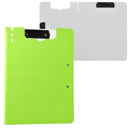 Cartella portablocco con contenitore verde giallo tinta unita tinta unita A4 portablocco orizzontale e verticale doppie clip per infermieristica con coperchio