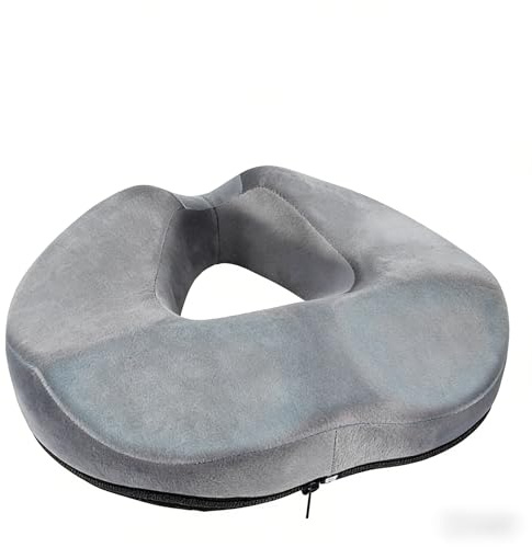 Zinueen Donut kudde hemorrojder sittdyna, sittring för svanskotan avlastning – ergonomisk minnesskum sittdyna för kontorsstol, bil och rullstol