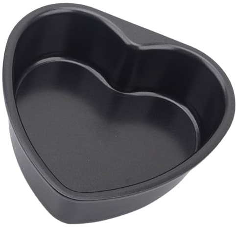 DOITOOL Teglia da Forno Antiaderente a Forma di Cuore, Tortiera in Alluminio Anodizzato Fondo Rimovibile da 15 Cm, Teglia per Torta per Uso Domestico e Cucina Quotidiana