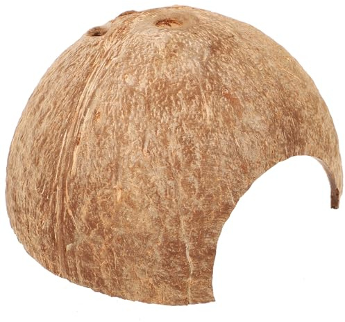 HOMOBABE Escondite para Reptiles Cáscara Natural Pequeña, Refugio Decorativo Natural para Tortugas y Pequeños Animales, Cueva para Terrario Resistente y Funcional