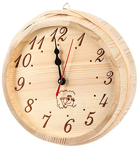 Dilwe Horloge de Sauna, Décoration Murale élégante, Accessoire de Minuterie pour la Maison, Spa, Conception Durable et Antirouille, 10 Pouces