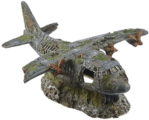 Nobby Aqua Ornaments Flugzeug, 21,8 x 17,5 x 8,3 cm, 1 Stück