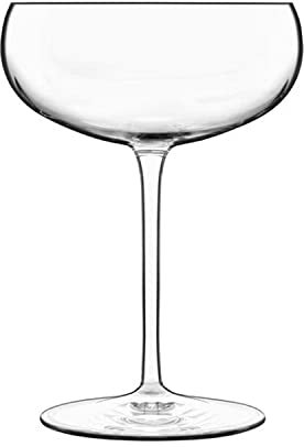 Luigi Bormioli - Talismano - Old Martini Crystal Glasses - Dishwasher Safe - Made in Italy - Set of 4, 300ml, Silver