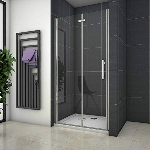 Mamparas de Ducha Puerta Plegable Cristal 6mm Antical 90x185cm