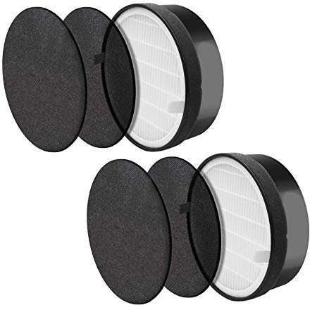 PUREBURG LV-H132-RF Replacement Filter Set Compatible with Levoit LV-H132 Air Purifier,2-Pack H13 HEPA Filters & 4 Activated Carbon Pre-Filters