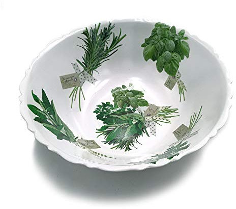 MCM service Insalatiera in Pura Melamina Ø cm 21 decorazione Aromas Made in Italy