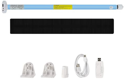 zemismart WiFi Wiederaufladbarer Rollschirm-Motor,eingebauter Akku,Smart Life Jalousie-Motor, Alexa,Steuerung,Timer-Funktion,Tuya App Fernbedienung(ohne Fernbedienung, für 17mm)