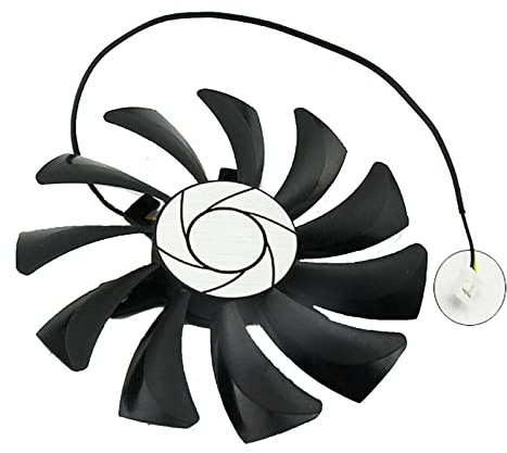 NUHFUFA Ventilador de gráficos HA9010H12F-Z 2Pin 85MM GPU Cooler Fan apto para MSI RX560 GTX1050/1050ti AERO ITX pieza de reparación