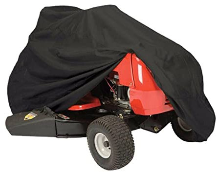 Rasenmäherabdeckung Abdeckung Für Aufsitzrasenmäher Aufsitzrasenmäher-Staubschutz Allgemeine Wasserdichte Abdeckung Für Rasentraktoren 210D UV-Schutzabdeckung Mit Kordelzug , 183*137*117cm,Black