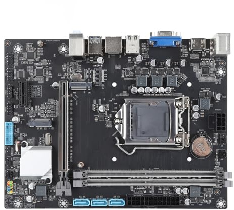 H311MK LGA1151 Computer Motherboard, for Intel H110, Dual Channel DDR4 SATA 3.0 Gigabit Network ATX Motherboard for Mining Desktop Computer, HD VGA Output, 3 Phase Power