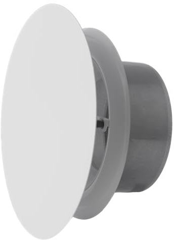 EUROPLAST 125 mm metall tallriksventil – vit tilluft, ventilationsventil – justerbar vägg- och takventil – justerbar rund diffuser – runt ventilationsgaller, skydd, ventilationslock