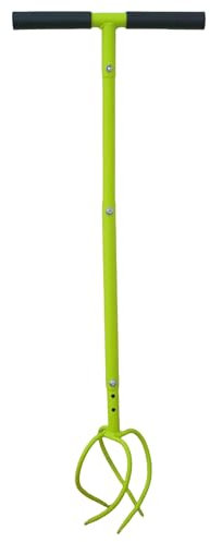 Garden Gear Manual Twist Cultivator & Tiller – Durable Steel Garden Tool with Curved Tines for Loosening Soil, Weeding, Aerating, Compost Mixing – Adjustable Length for Comfort