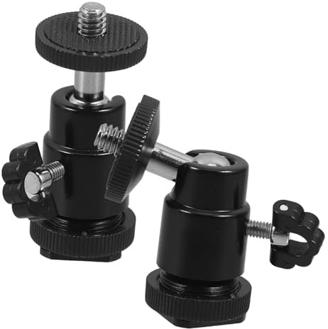 OSOLADY 2piezas Soporte De Tripié De Aleación De Aluminio para Cámara y Proyector Cabezal De Bola De Adaptador Compatible DSLR y Accesorios De Fotografía Pack