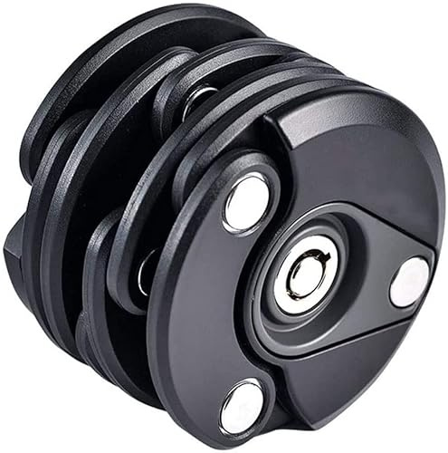Lucchetto antifurto per Bicicletta a Catena, Accessori per Mountain Bike, Lucchetto Fisso Pieghevole per Bicicletta elettrica, lucchetti per Ciclismo (Nero, Taglia Unica)