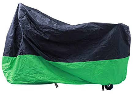 Cabilock Funda Para Motocicleta Resistente Al Agua y Polvo Con Protección Uv Para Scooter y Atv Con Ventilación y Bolsa De Almacenaje Color Negro y Verde