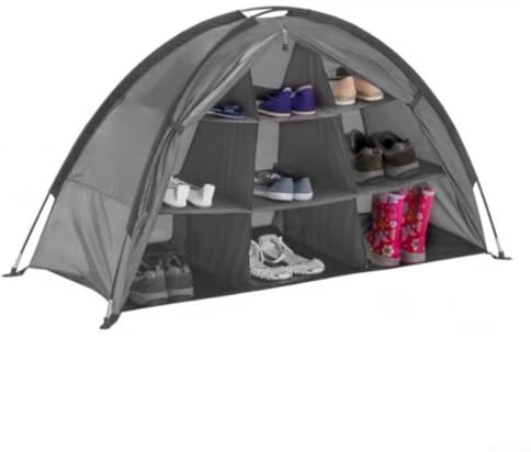 Besttoolifes Y almacenamiento para tener 9 estantes, armario plegable para zapatos y ropa, portátil, plegable, de tela, organizador de tienda de campaña, Oxford, senderismo, camping