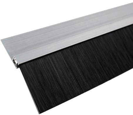 Vllentin Cepillo De Tira De AleacióN De Aluminio,Burlete Cepillo Puerta,Junta De Puerta con Cepillo para Puertas,Burlete Cepillo Puerta Garaje,Antiinsectos,FáCil Montaje,para Hogar,Industrial