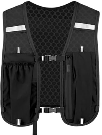 Chaleco De Hidratación Para Correr - Mochila Transpirable Con Vejiga Elástica Múltiples Bolsillos | Equipo De Pecho Para Correr, Escalar, Carreras De Senderos, Acampar, Andar En Bicicleta, Maratones V