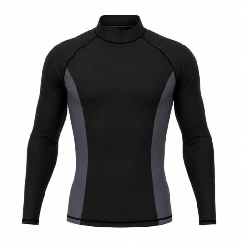 Morbuy T-Shirt Homme Manche Longue, Surf Homme Protection Solaire Maillot de Bain Rashguard, Séchage Rapide Haut de Natation pour Plage Sports Nautiques Nautisme