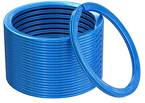 Silipac Schlüsselanhänger aus Metall groß flach in loser Schüttung strapazierfähige starke runde Befestigung Schlüsselringe für Auto Hundeleinenring Büro Zuhause Erkennungsmarke