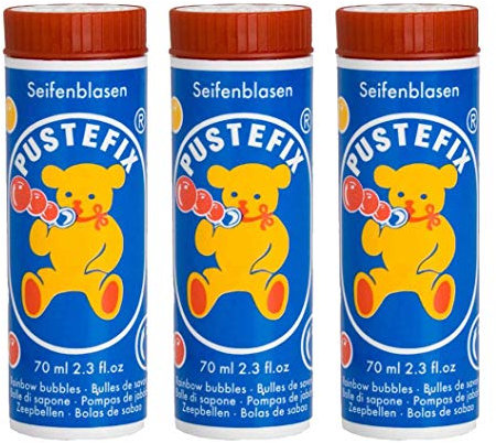 Pustefix Seifenblasen 70 ml Großpackung Made in Germany für Kinder & Erwachsene (3 Dosen, Seifenblasen)
