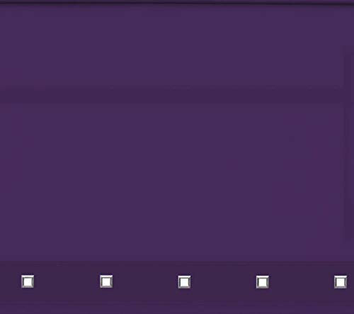 Square Eyelet Roller Blind Light Filtering Window Shade Child Safe Easy Fit Design Trimmable Ideal for Bedroom, Living Room Kitchen Campervan Caravan & Office (Aubergine, 120cm x 165cm (47.2 x 65))