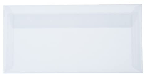 Paper24 25 DIN lang Umschläge 110 x 220 mm Haftstreifen, Briefumschläge DIN lang 11x22 cm 90 g/qm (60 Transparent)