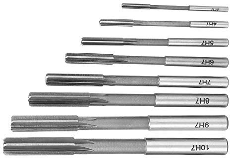 Alesatore a Mandrino, Alesatore da 8 Pezzi, Alesatore a Codolo Cilindrico in Acciaio Ad Alta velocità, Accessori H7, Alesatore in Acciaio Ad Alta velocità, Alesatori per Tubi
