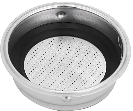 Lwuey Kaffeesieb 51mm, 1 Tasse Kaffee Sieb Siebträger Filterkorb Espresso Filter Basket Espressomaschine Edelstahl Einsatz Zubehör Bodenloser Portafilter Siebträgermaschine Ersatz Kaffeemaschine