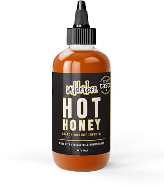 Wilderbee Hot Honey from the WilderKitchen | Wildflower Honey infused with Scotch Bonnet Chillies | 260g
