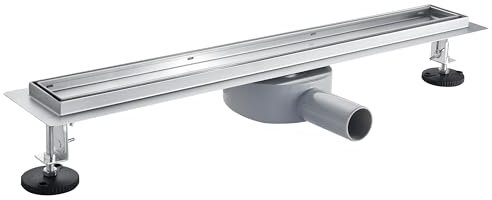 Acezanble Siphon de Douche Italienne, 2 en 1 Caniveau Douche 120 cm, Acier Inoxydable, Argenté