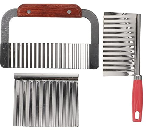 PHENOFICE 3piezas Cortadora De Patatas Inoxidable De Cortadora De Verduras Para Patatas Zanahorias Snacks y Ensaladas Diseño Electricidad