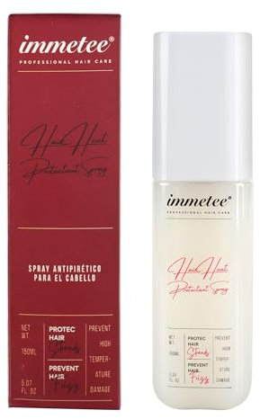 immetee Spray Termoprotettivo per Capelli, Protezione termica dei capelli dal calore dell'acconciatura, spray protettivo per i capelli idratante e anticrespo (150ml/5.07oz)