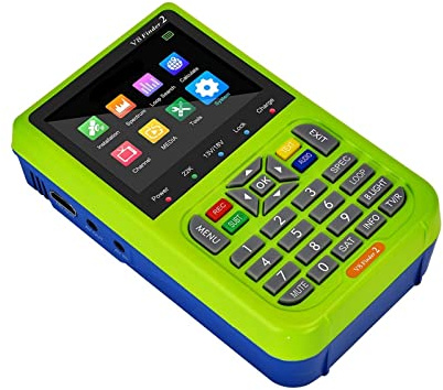 YQVEOT Medidor de señal de satélite, V8 Finder 1080p HD Satellite Finder Meter Dvb-s/s2 Buscador de satélite Digital Tipo-c Receptor de señal Recargable para Ajustar la Antena parabólica