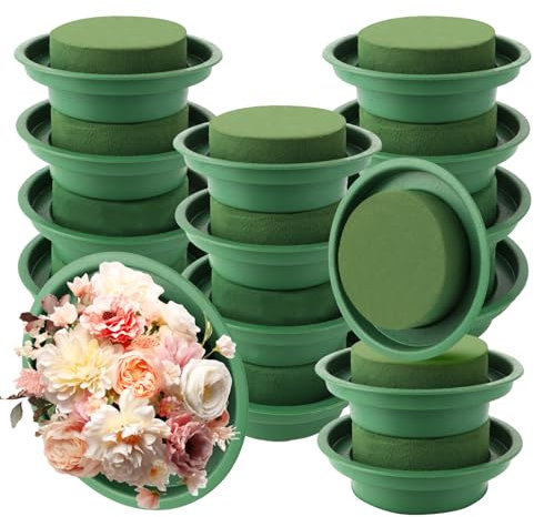 CYEER 16 pezzi di schiuma per fiori, schiuma floreale, 12 x 4 x 8 cm, schiuma floreale, spugna per fiori, pasta per fiori artificiali