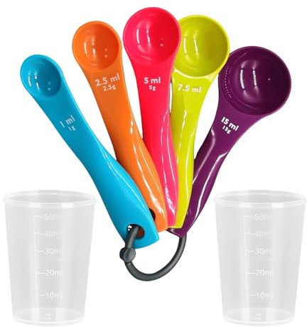 Misurini Da 5 Pezzi E Misurini Da 2 Pezzi, Misurini In Plastica, Misurini Graduati, Accessori Per La Cottura In Cucina, Strumenti Di Misurazione
