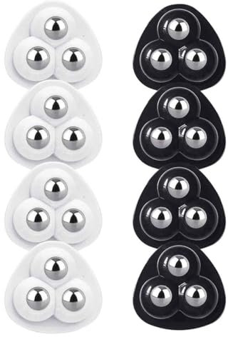8Pcs Self Adhesive Caster Wheels for Furniture, 360° Mini Swivel Wheels Castors Pulley for Trash Cans, Boxes, Small Furniture