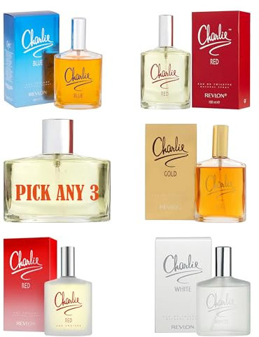Revlon Charlie EAU Fraiche Natural Spray 100ml – Pick Any 3 – Choose from Red, Blue, Gold, White, and Red EDT – Timeless, Fragrances for Women, 3 x 100ml