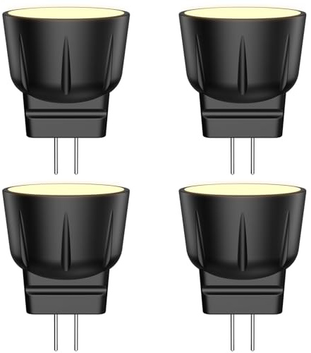 noobibaba MR8 12V Lampadina a LED da 2W, GU4 MR8 12V 10W 20W Sostituzione Lampadina alogena, Luce calda 2700K Angolo di emissione 120° Lampadina a LED, Non Dimmerabile 4 Pezzi