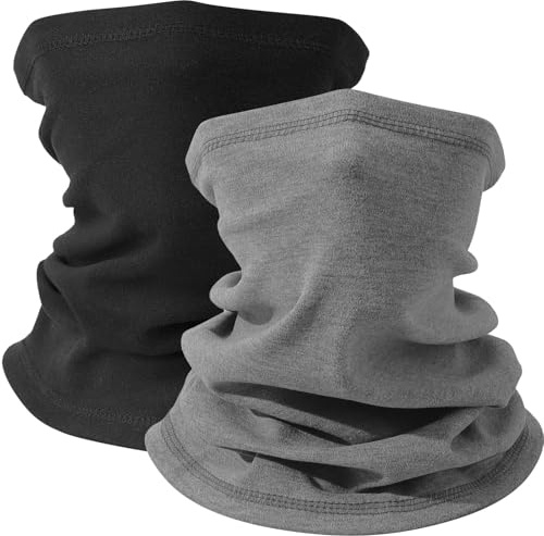 KAVYA 2 st Vinter Loop Halsduk Dam & Herr Mjuk Fleece Rörhalsduk, Nackvärmare Halsduk Vindtät Ski Mask Varm för Löpning Jogging Vandring Motorcykel Cykel Skidåkning