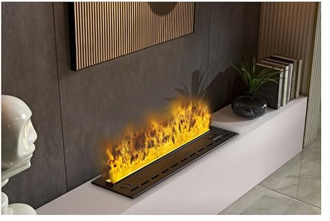 Cheminée décorative électrique à vapeur d'eau avec flamme simulée 3D FIRECOOL Orange 70 Purline